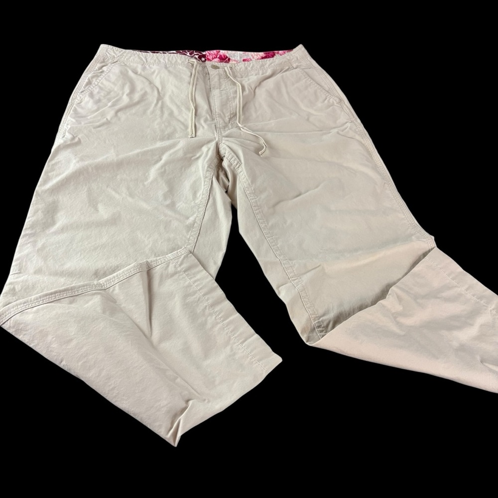 Tommy Hilfiger Khaki Mens Cargo Pants 34/32 Military Issue Cotton Straight (590